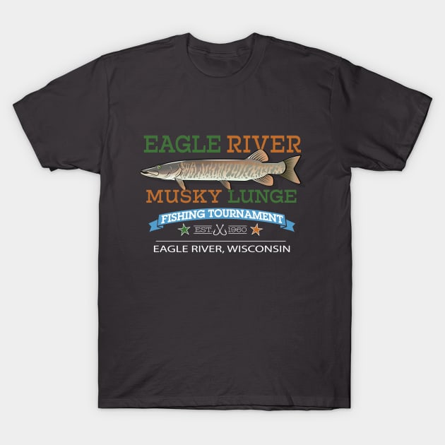 Eagle River Musky Lunge T-Shirt by chrayk57